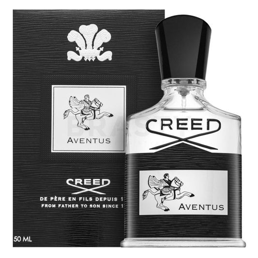 Creed Aventus perfume bottle and packaging on a white background
The Style Hub