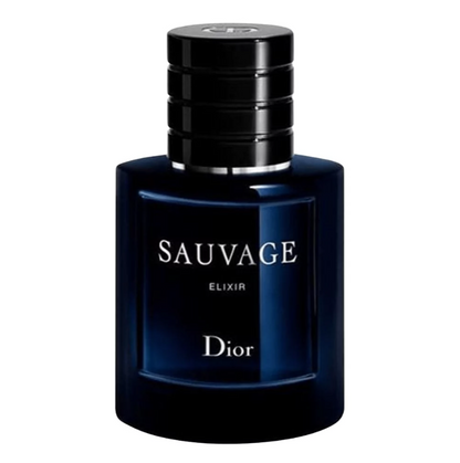 Dior Sauvage Elixir perfume bottle on a white background
The Style Hub